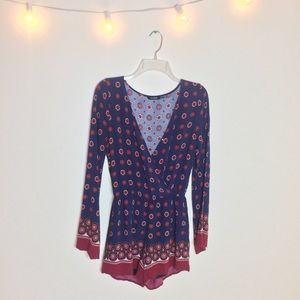 Anthropologie blu pepper Paisley Print Romper